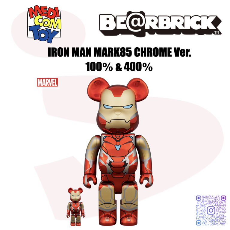現貨IRON MAN MARK85 CHROME Ver. 100％ & 400％ | Brick Flipper