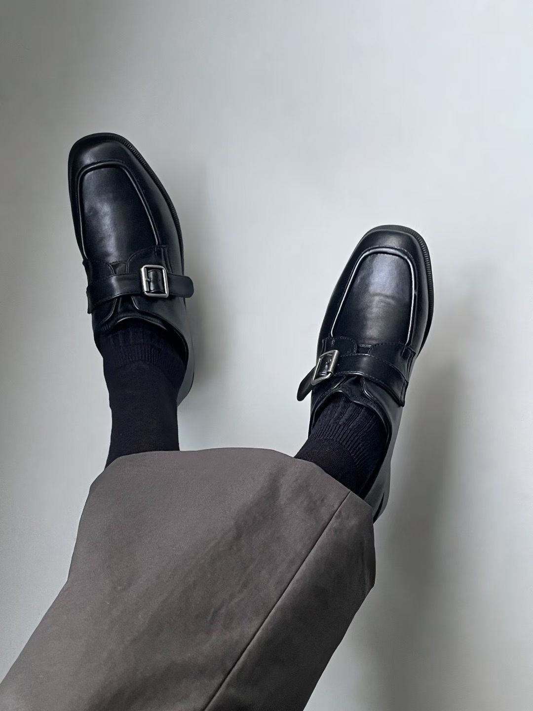 Square Buckle Loafers