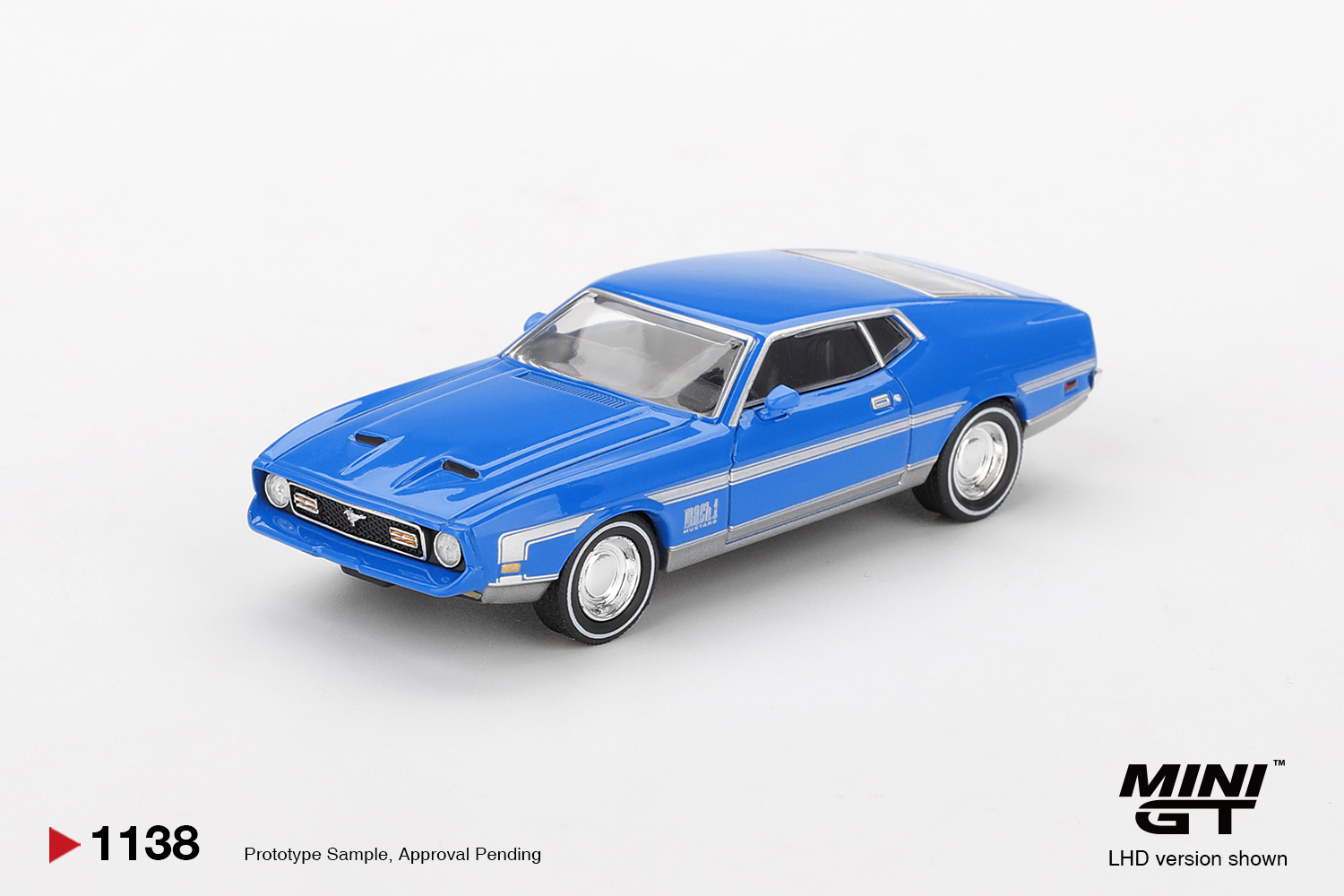 Mini GT 1/64 Ford Mustang Mach 1 Grabber Blue - MGT01138-BL