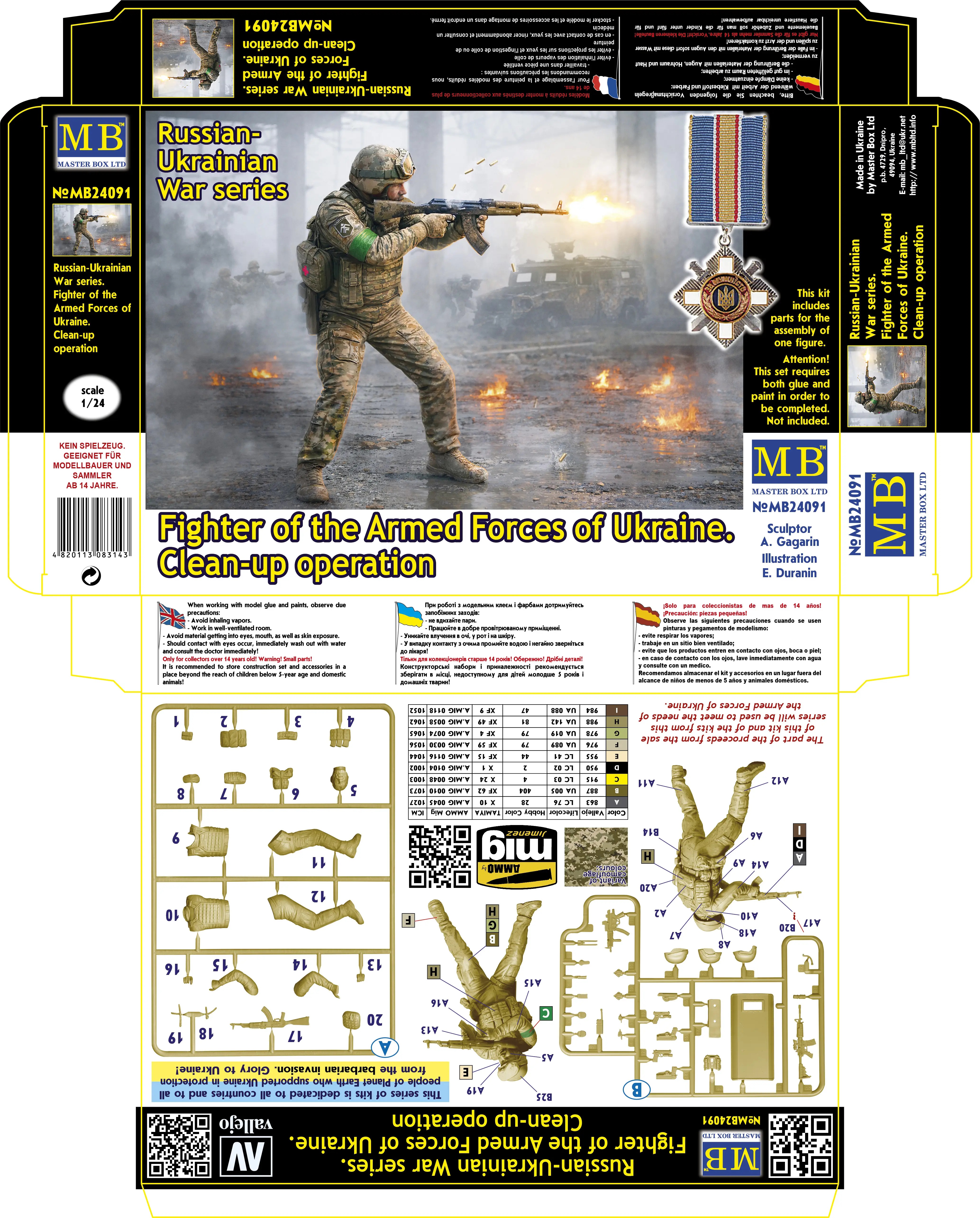 1/24 Russian-Ukrainian War series. Fighter of the Armed Forces of Ukraine. Clean-up Operation