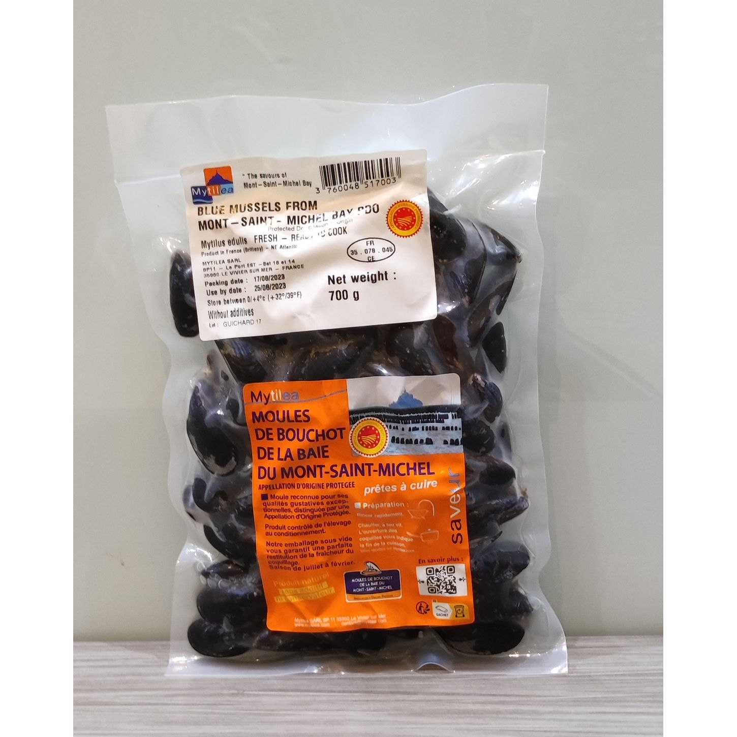 French Bouchot Blue Mussels (700g)  法國藍青口  (700克)