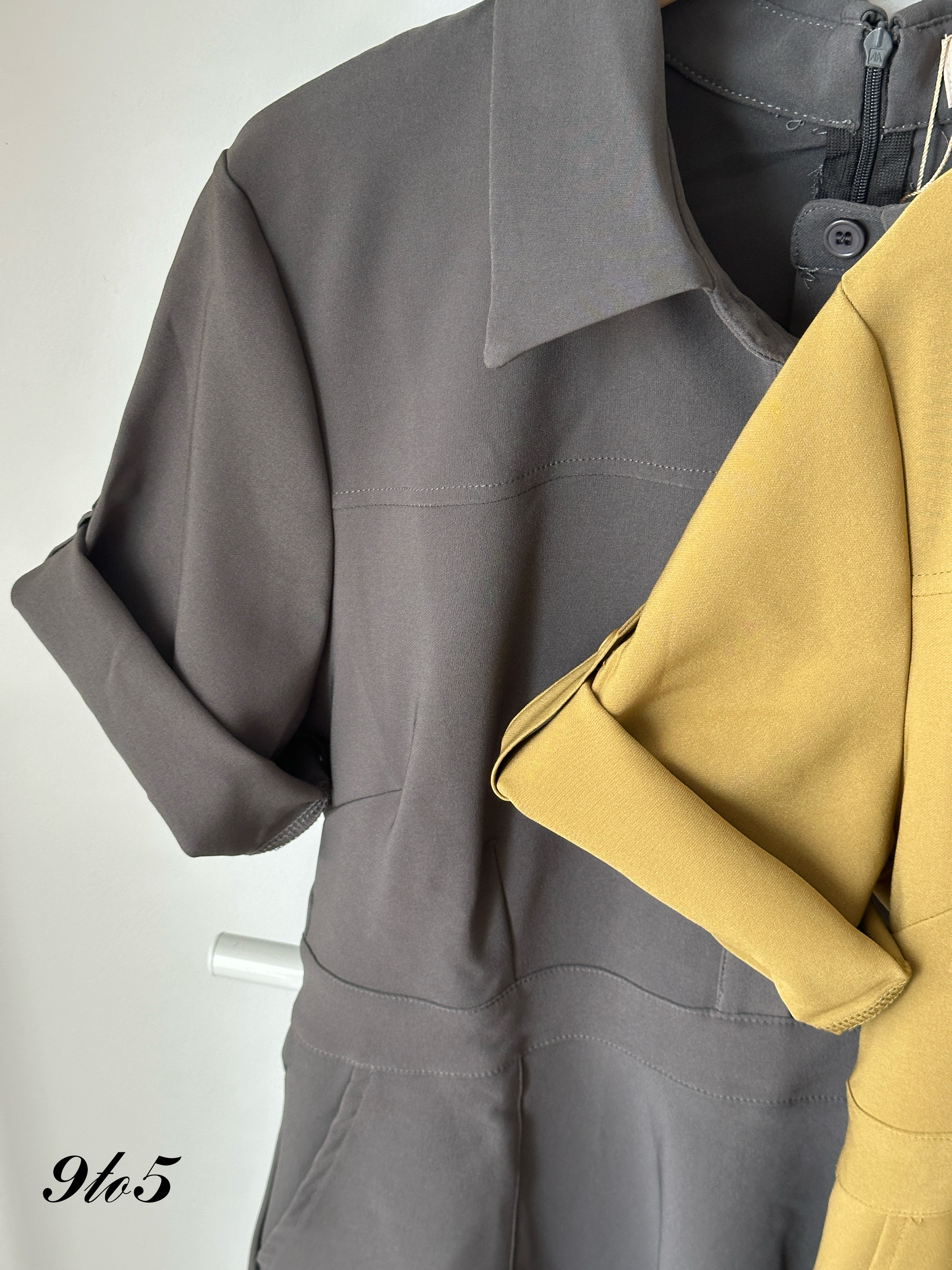 D2333 Short Sleeve Dress with Collar - 3 Colors