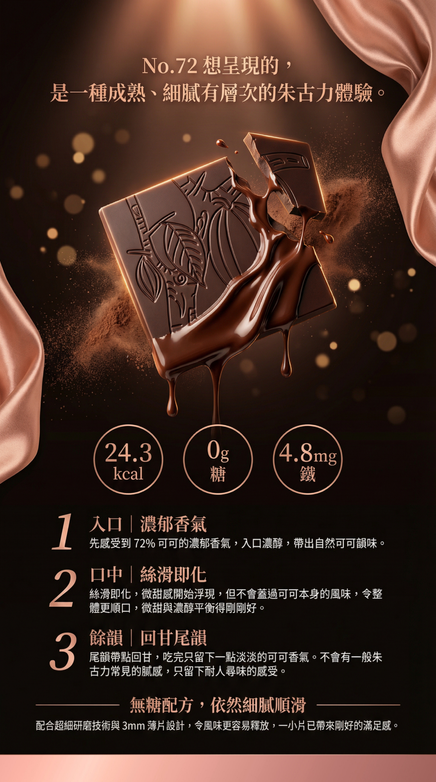全新72%機能黑鑽朱古力🍫無糖！低卡！女生🩸💪🏻🥰必備