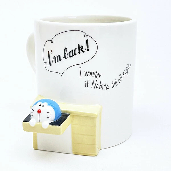 [訂購] 多啦A夢陶瓷杯 立體 水杯 (大雄書枱)