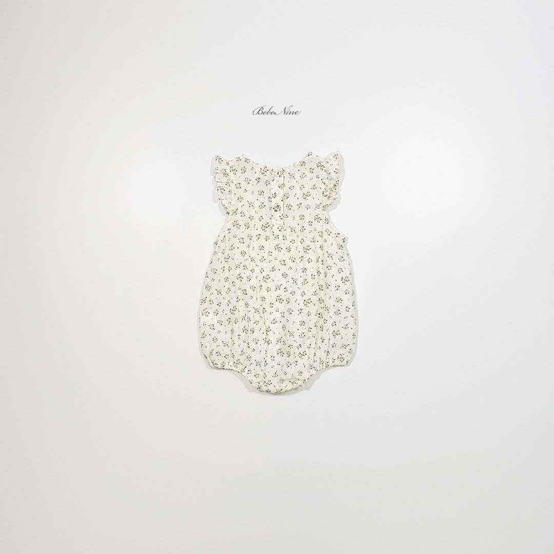 ☀️預訂 韓國直送☀️🇰🇷Bebenine兩色花卉蝴蝶結荷葉邊背心包屁衣