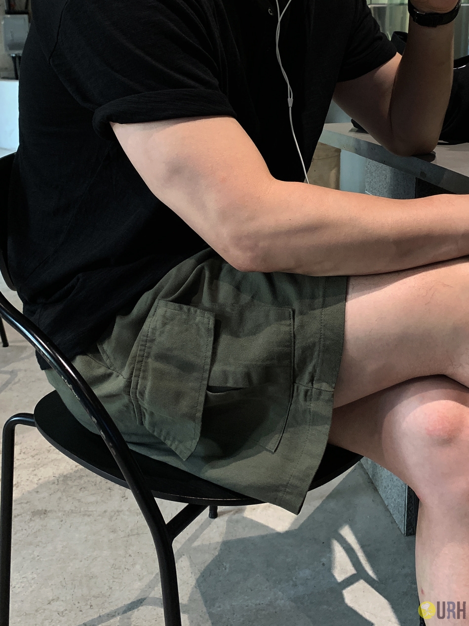 【100%保證韓國直送】Washing Cargo Pocket耐穿洗水棉半寬鬆橡筋短褲 🩳 [9 color] RL115120