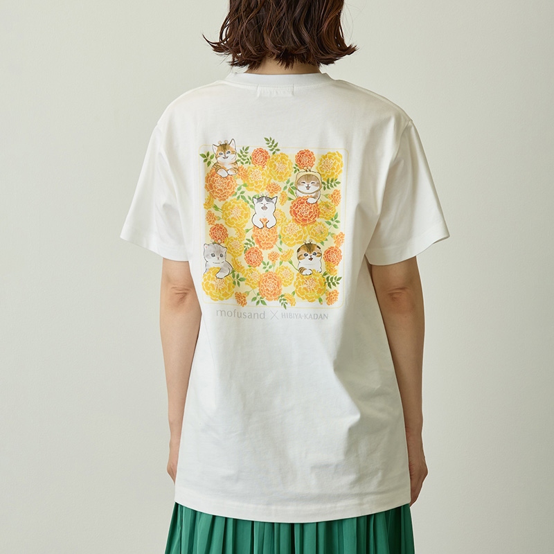 🌸 【預訂】mofusand×日比谷花壇 新品-Tee(白色)