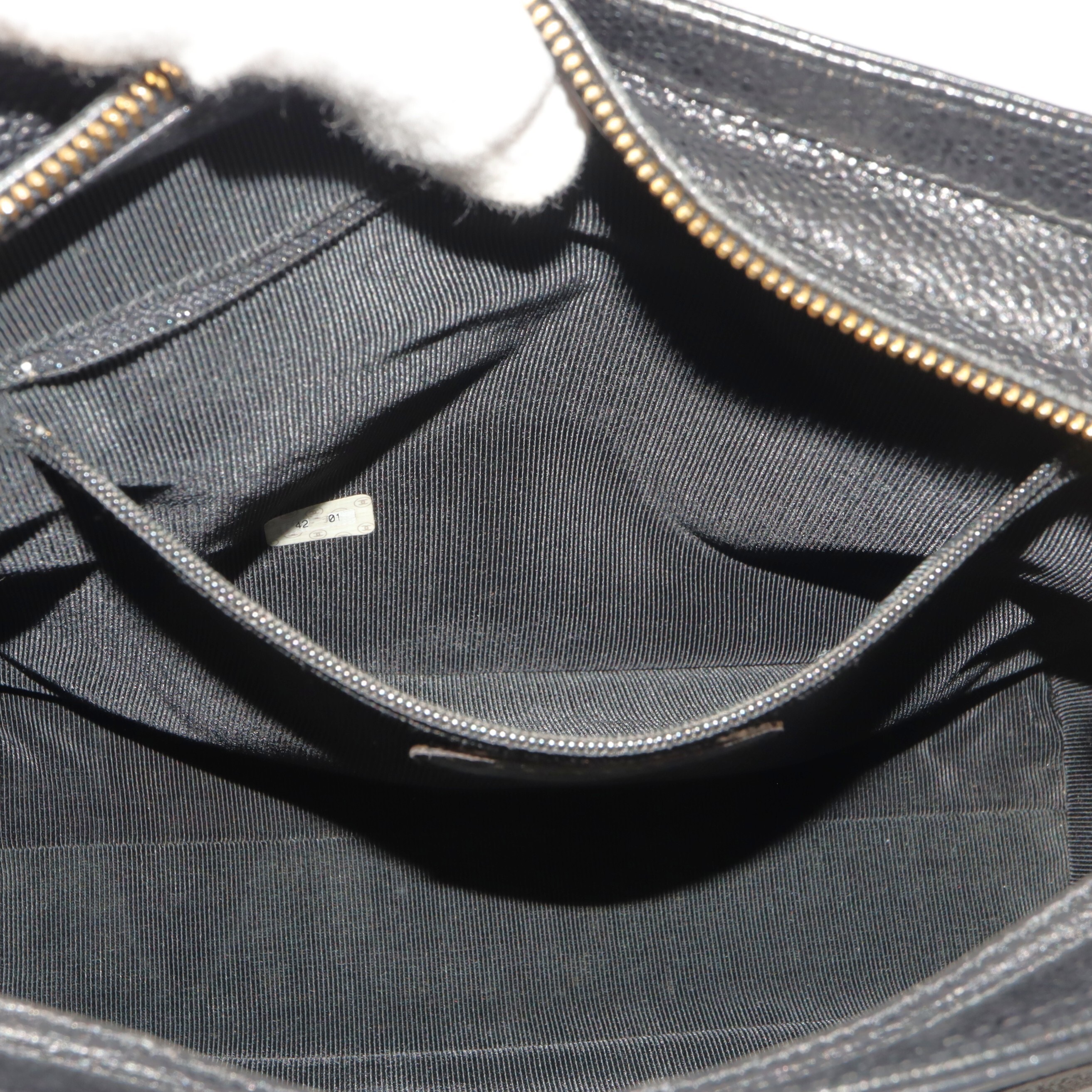 Chanel Triple Coco Mark Caviar Chain Tote Bag