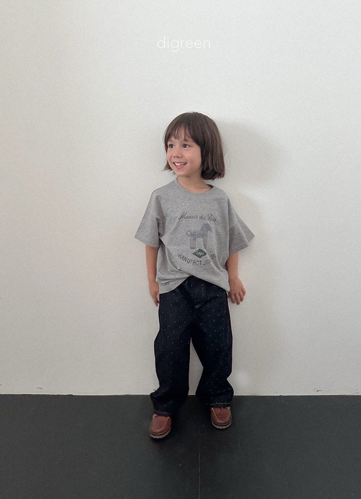 Digreen | dot denimt pants 