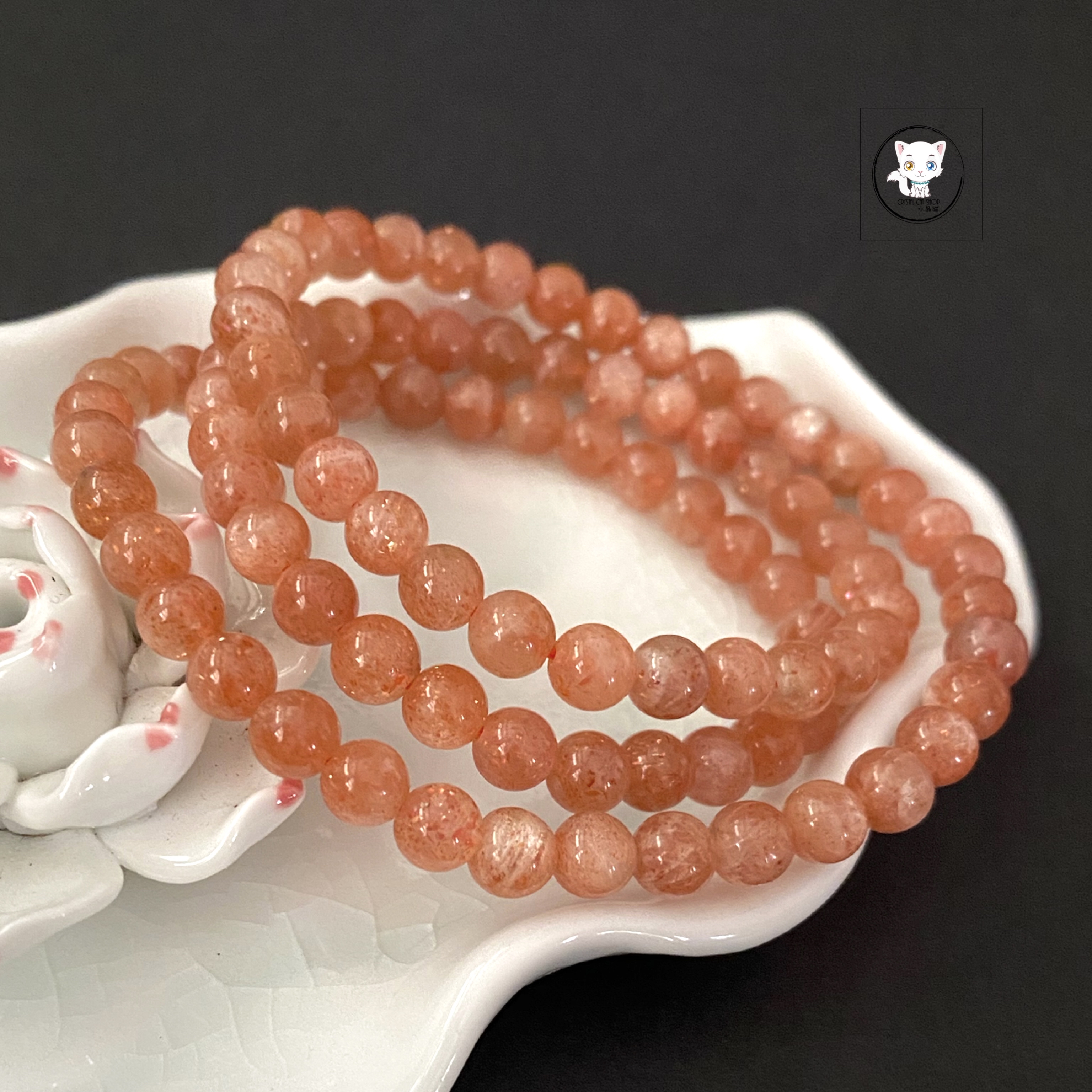 天然金太陽石多圈手鏈 6mm