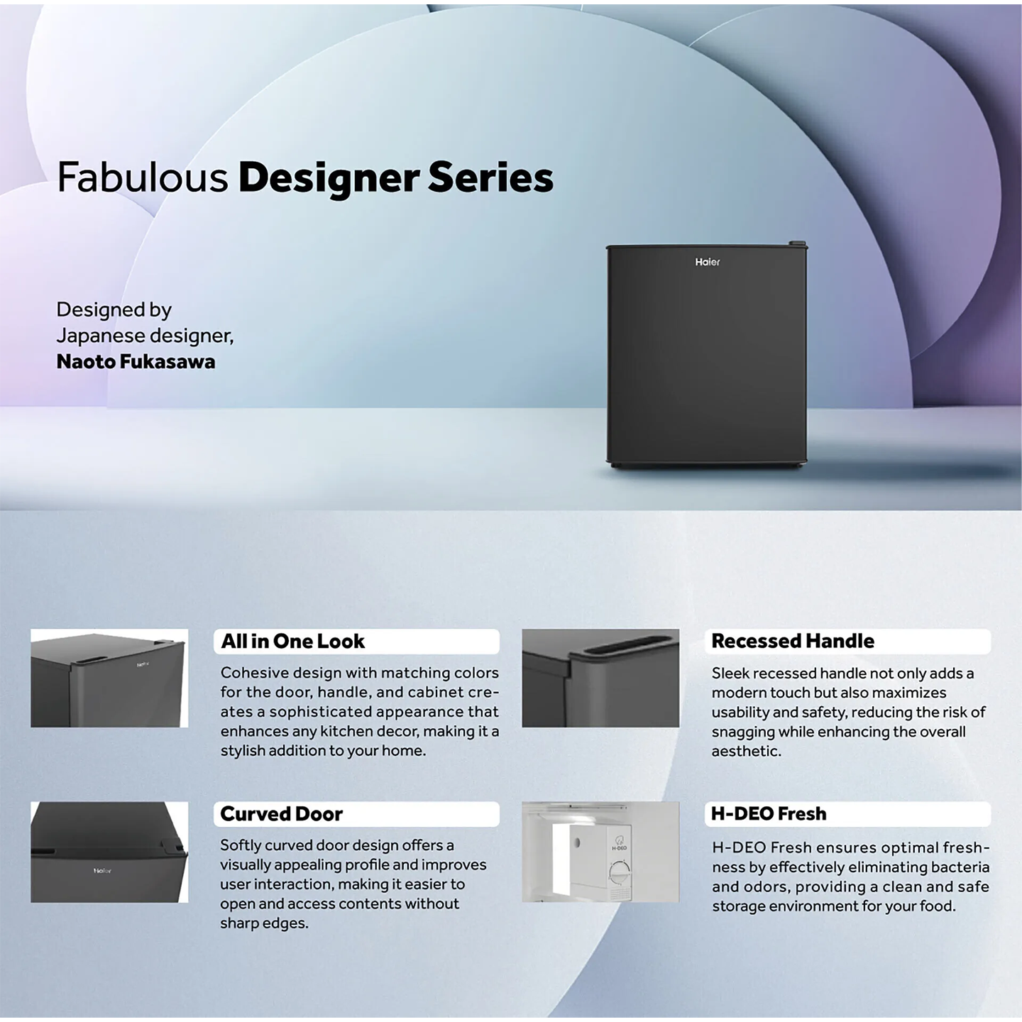 Haier 62L Minibar Refrigerator (HR-68H)