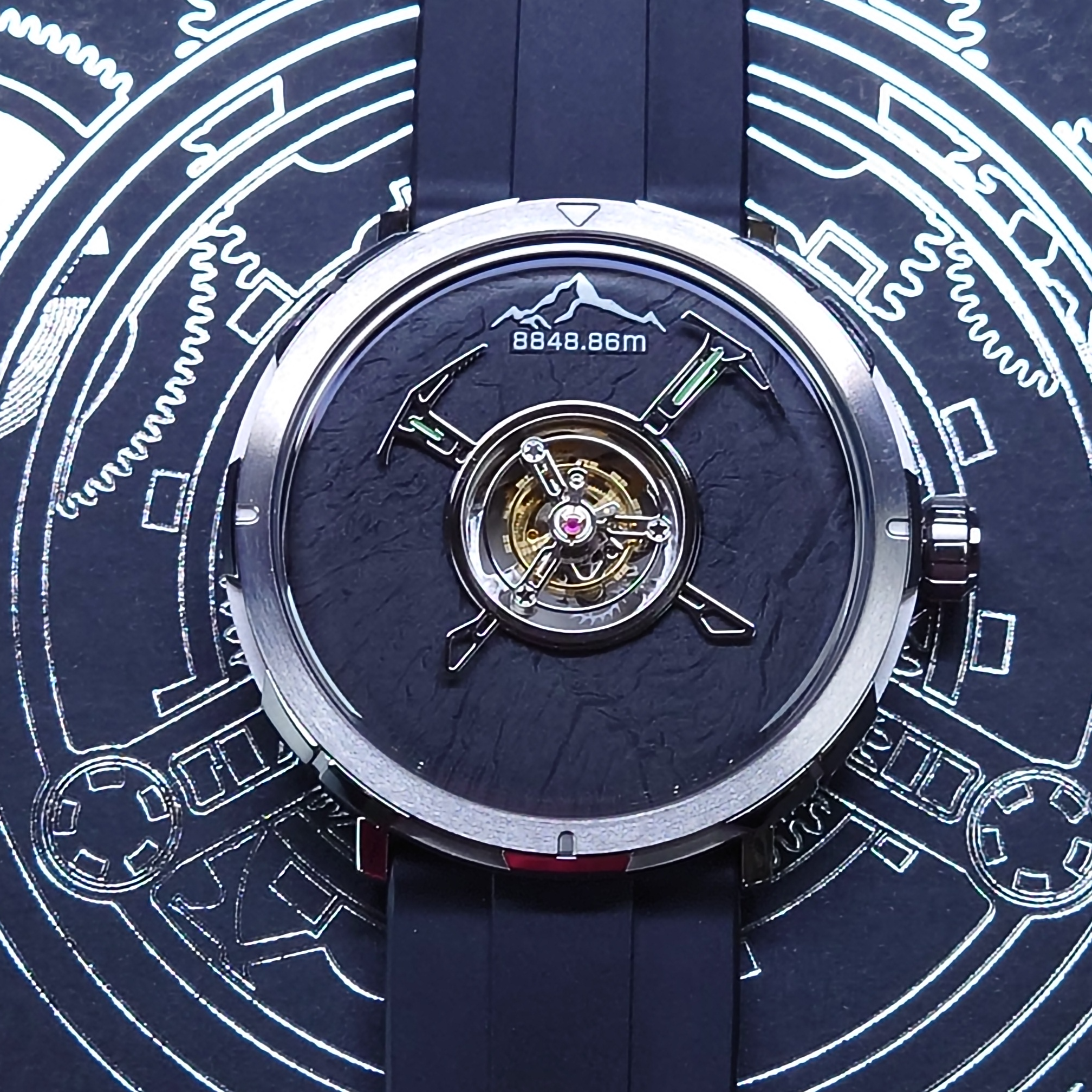 CIGA Design 中置陀飛輪珠峰紀念版機械錶 U053-TT02-6B