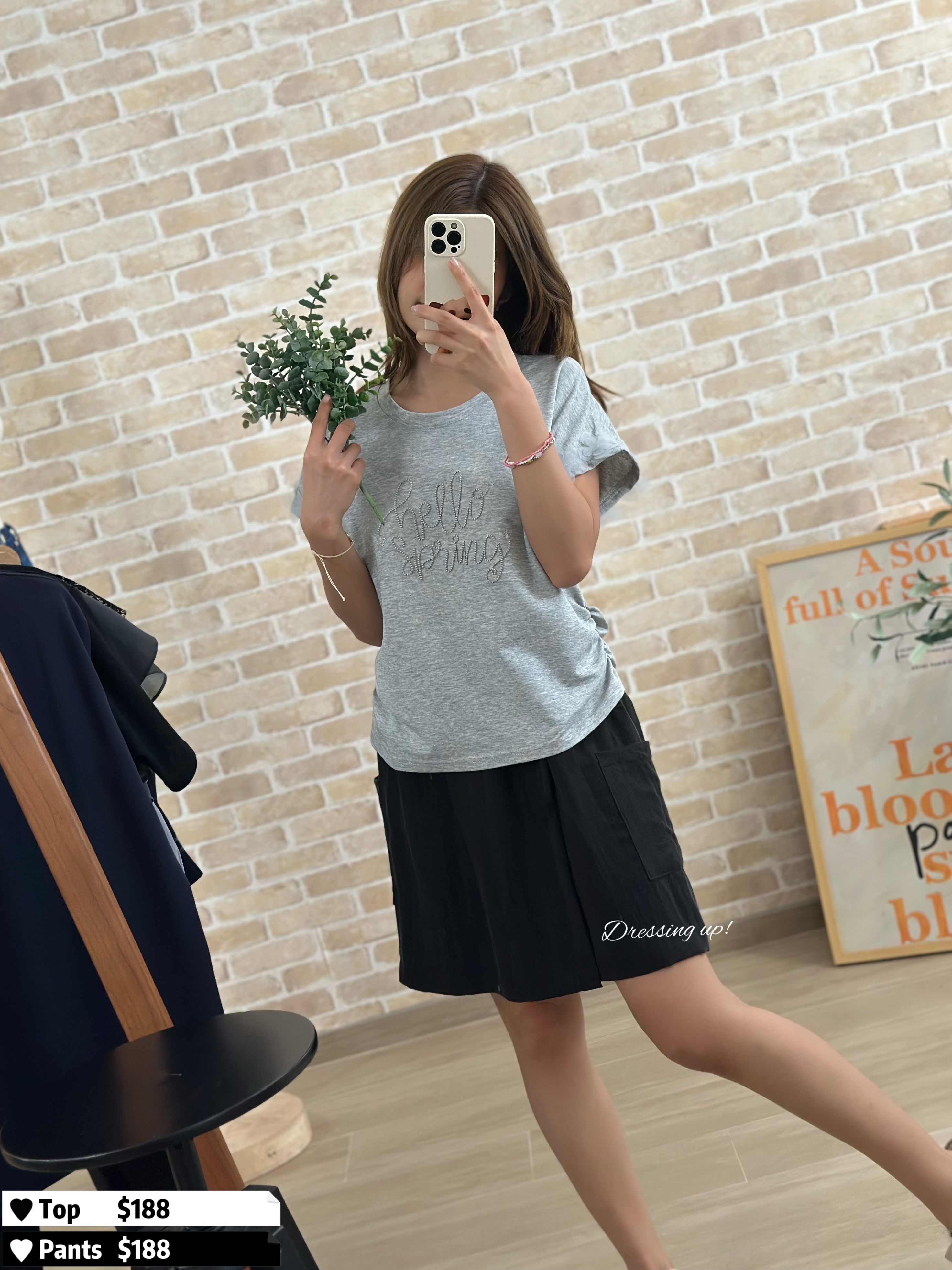  𝑯𝒆𝒍𝒍𝒐 𝑺𝒑𝒓𝒊𝒏𝒈｜花花手袖上衣