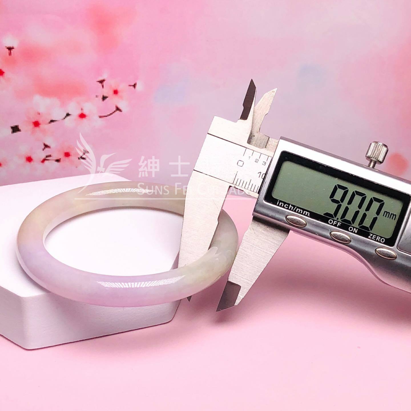 紫羅蘭帶翡翠圓鐲54.3mm