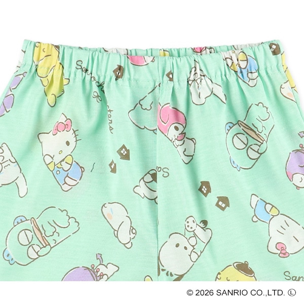 🇯🇵預訂 日本直送🇯🇵清爽材質Sanrio人物滿印短袖家居服上下套裝