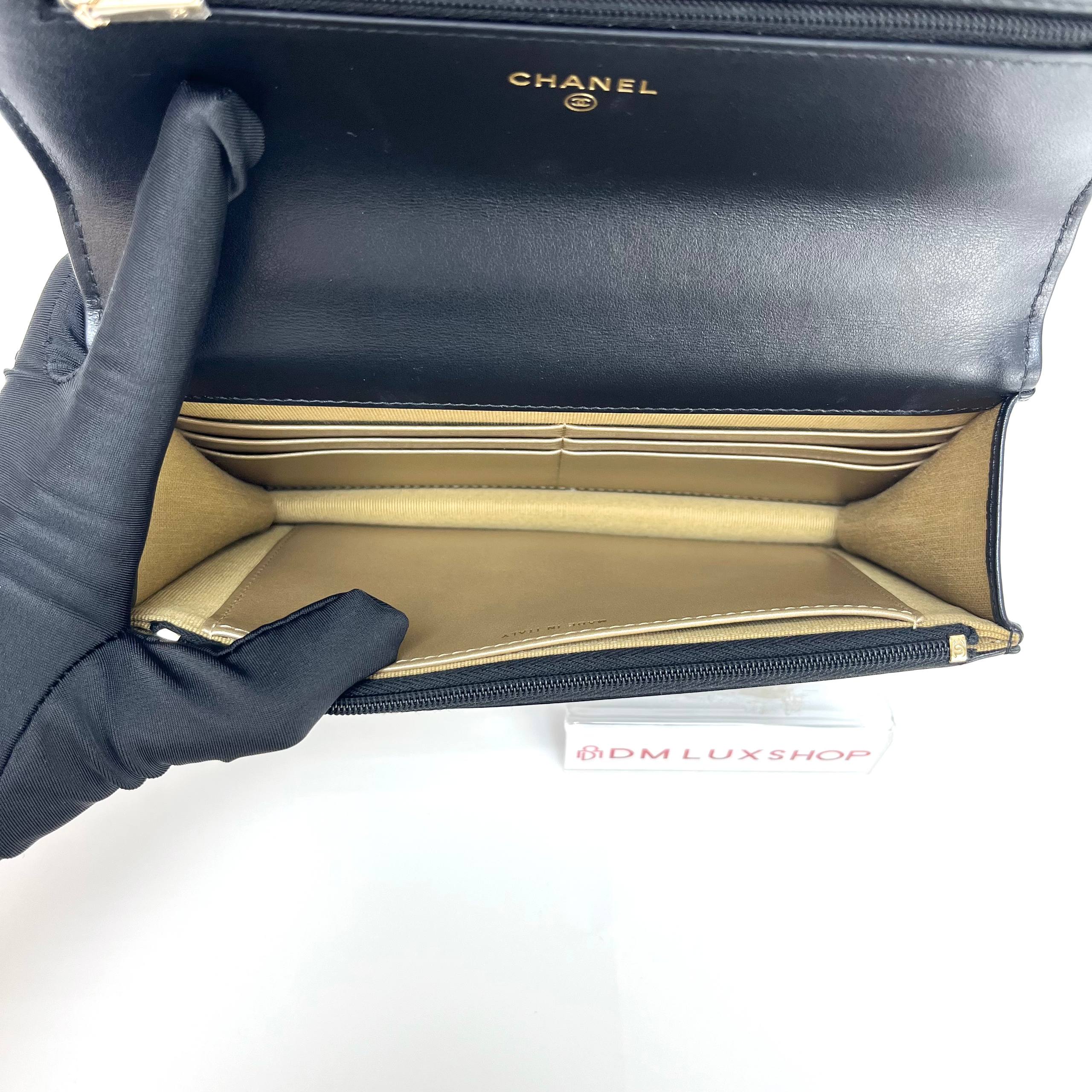Chanel 24C Double Gold Ball WOC GHW (Microchip)