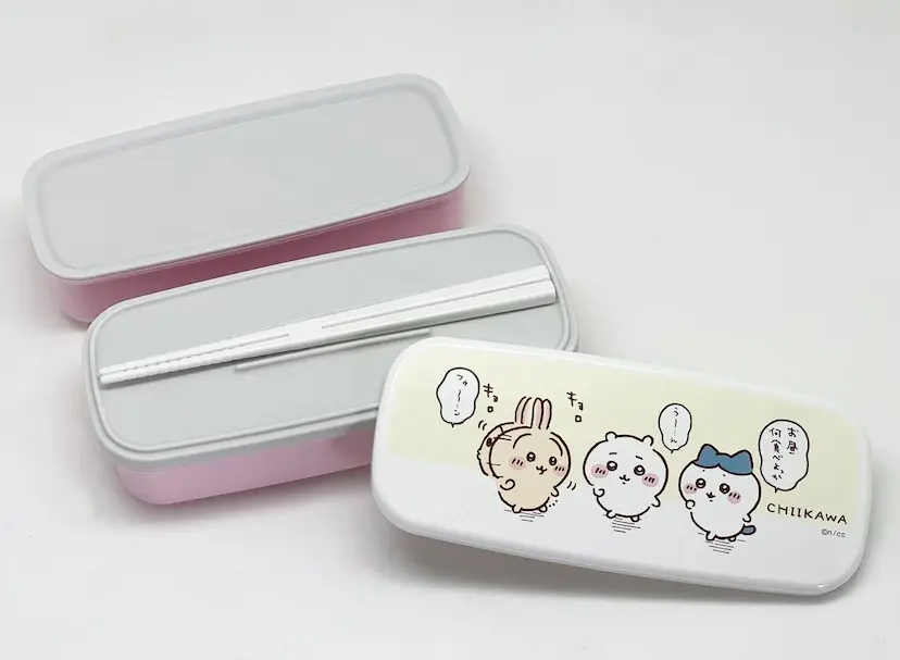 現貨🌸日本直送 |日本製Chiikawa抗菌雙層午餐盒連筷子/微波爐適用便當盒640ML