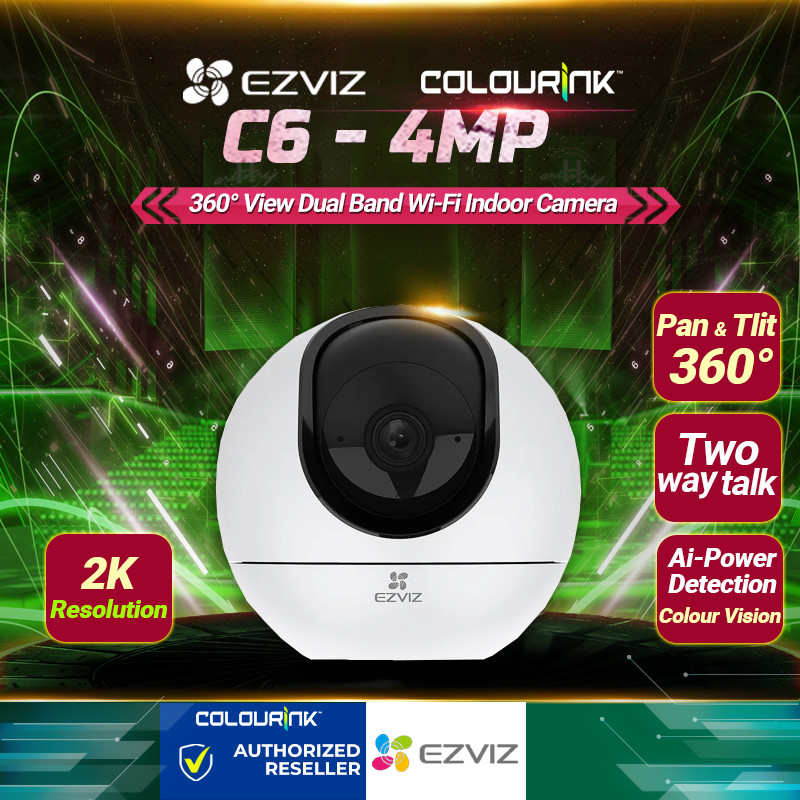 EZVIZ C6N BC2 INDOOR CCTV SECURITY SMART IP CAMERA WIRELESS DASHCAM HD ALARM MOTION INDOOR