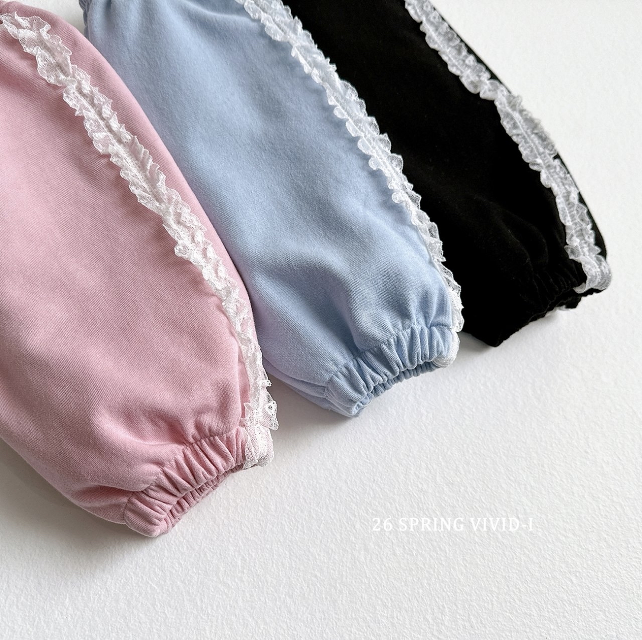 🌸預訂 韓國直送🌸🇰🇷VIVIDI三色蕾絲邊寬鬆束腳褲