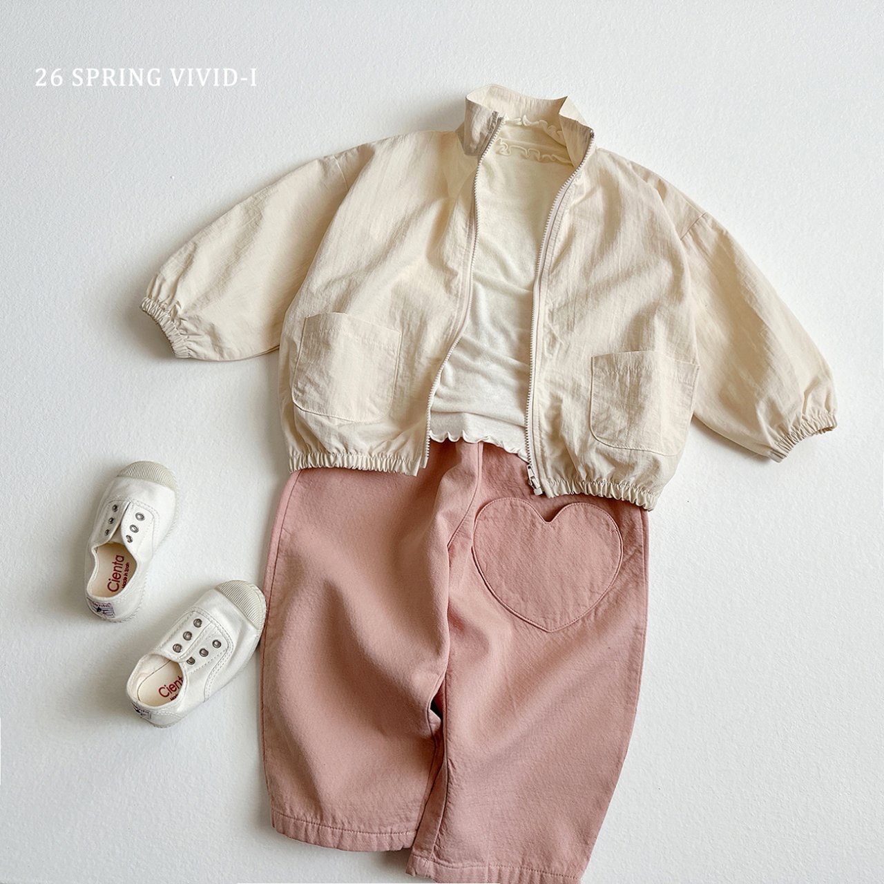 🌸預訂 韓國直送🌸🇰🇷VIVIDI兩色心形口袋寬鬆長褲