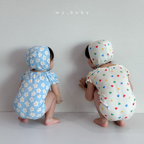 🇰🇷mybebe 泳衣+帽