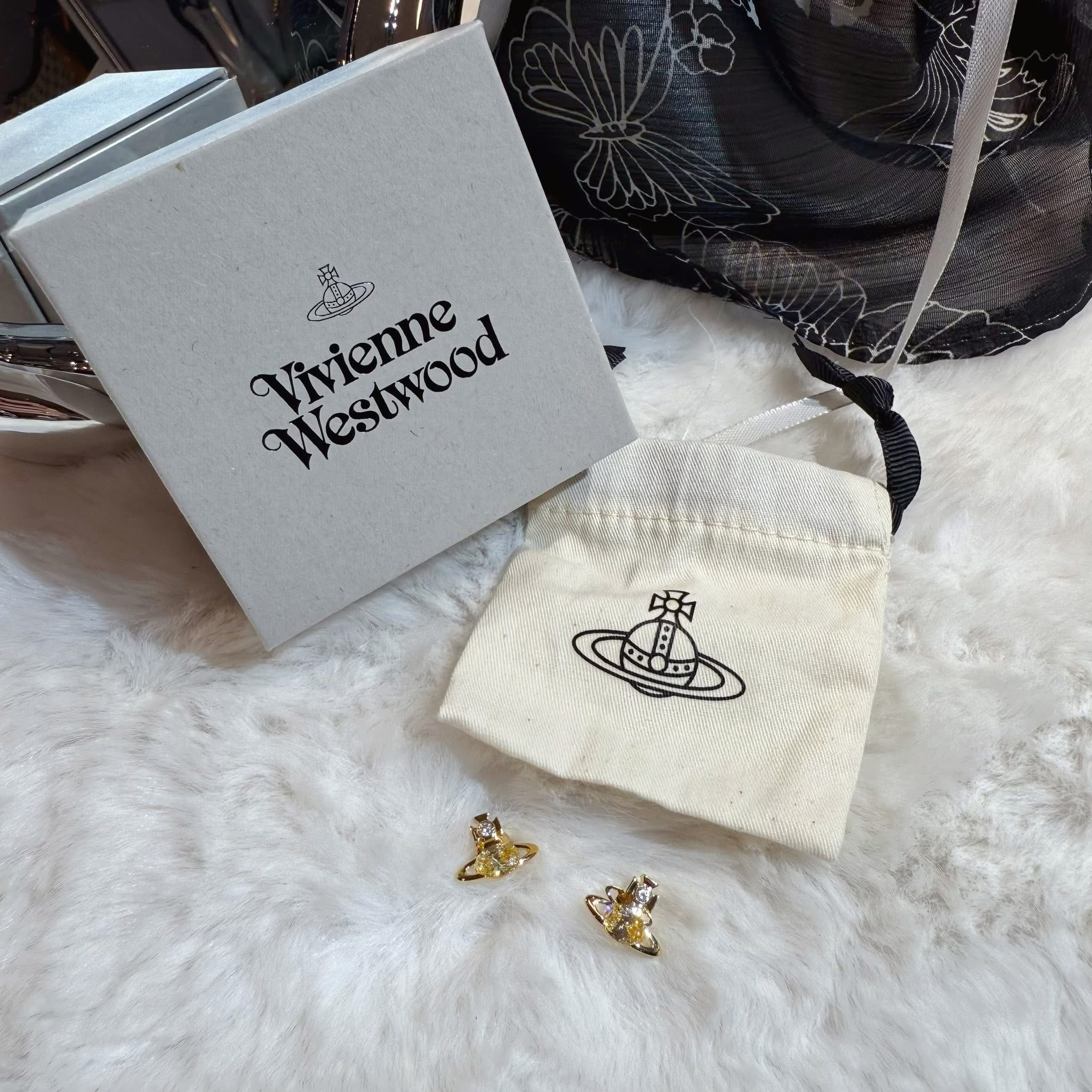 VW Allie earrings orb/yellow