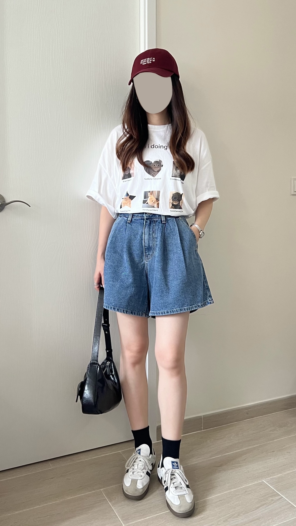 九宮格喵喵oversize tee