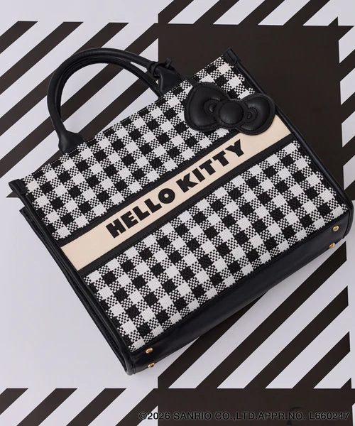 日本預訂📍日本VIS x Hello Kitty別注系列 - 格紋手袋連鏡子吊飾 不包郵