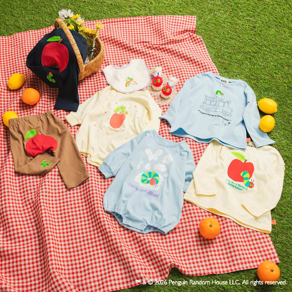 🆕【⭐ 訂購⭐】🇯🇵日本直送 #TheVeryHungryCaterpillar 繪本印花 純棉 長袖T恤［2款選］🌀[ELHA-0090][260924]