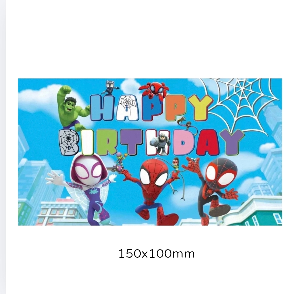 Spidey and His Amazing Friends Spiderman主題生日派對氣球套裝 A無背景布／C連背景布 BALL2036