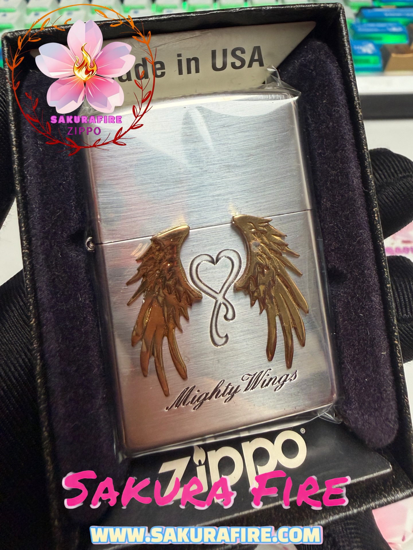 🔥Zippo🔥2012年 日版 愛天使之翼 貼章 鍍銀打火機