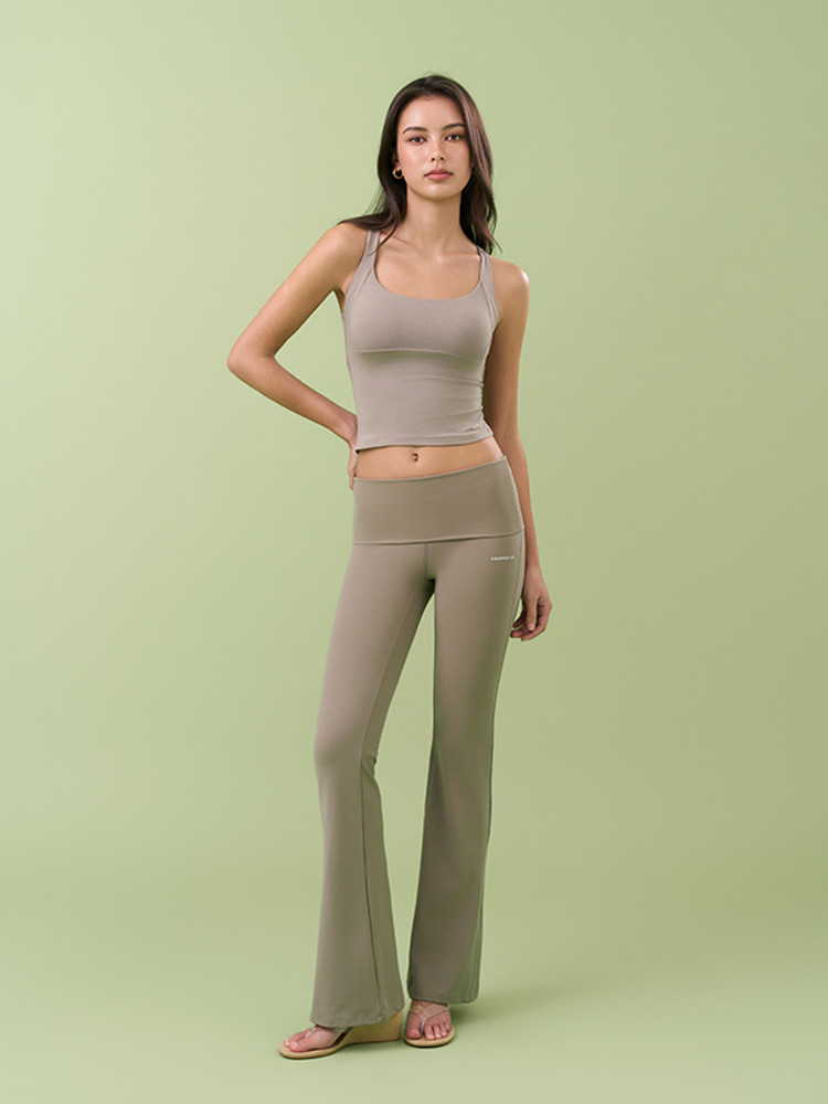 預購_Compression Folding Straight Fit Leggingsby Grandeline