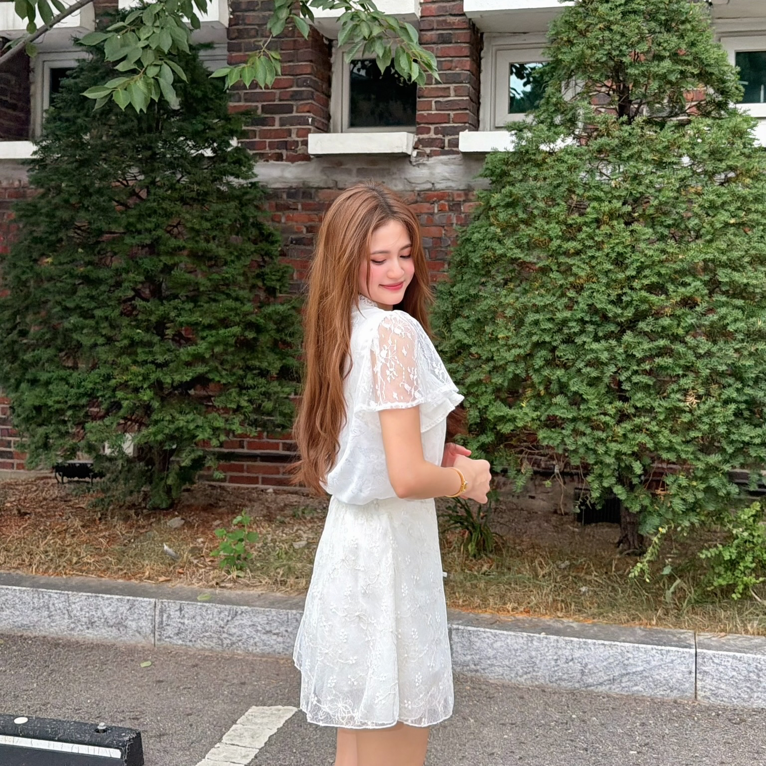 #HANNA-made# Tulip Ethereal Lace Blouse