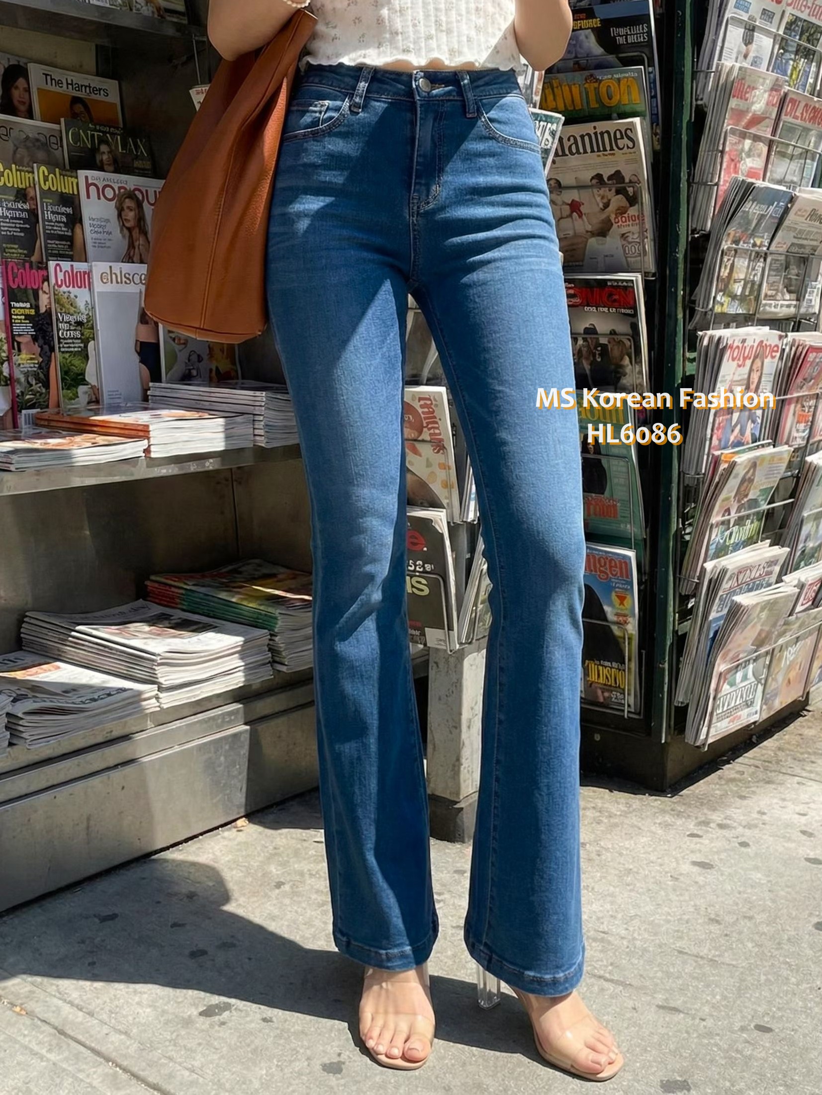 HL6086 韓國🌼Howluk春版牛奶面料喇叭牛