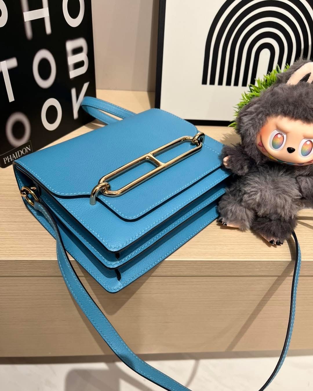 Hermes mini roulis stamp D 北方藍色 100%Authentic,98%new  ✅專門店收據✅dust bag ✅box