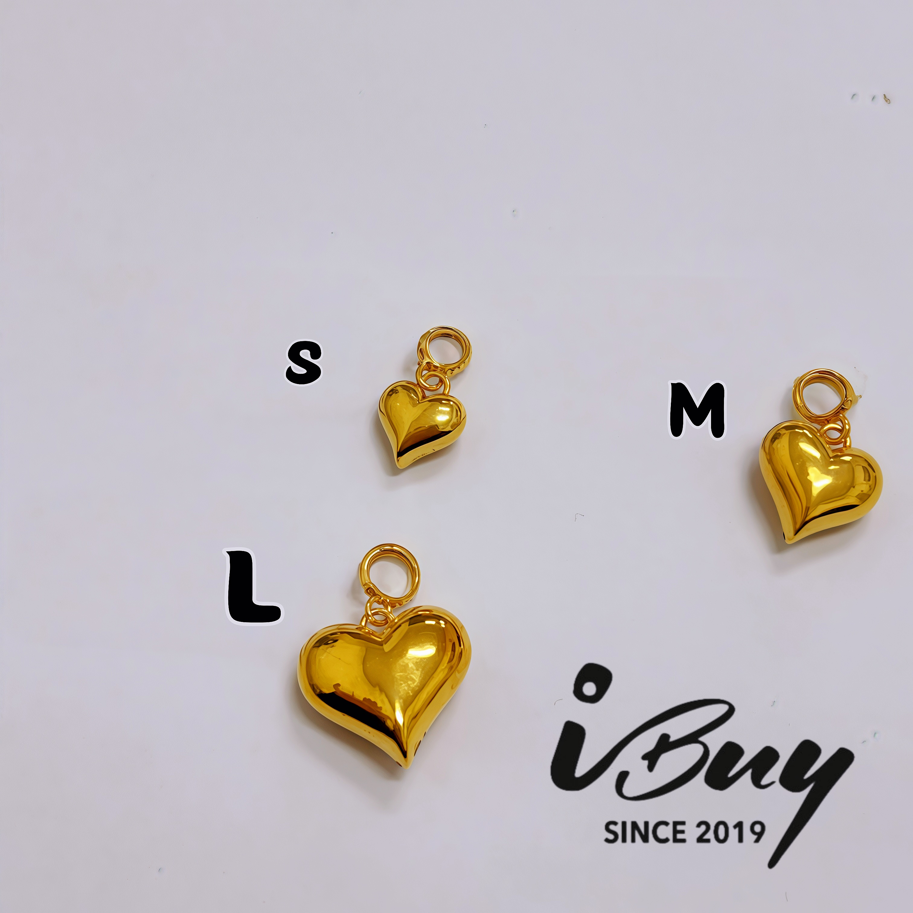 916 HARD GOLD FULL-GLOSS LOVE BEAD 916 硬金 光身爱心