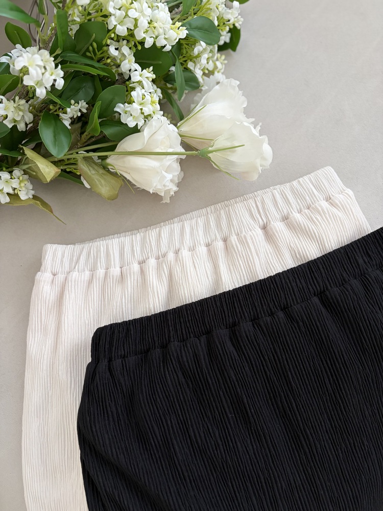 Summer Pleated Scarf Set (Ivory)