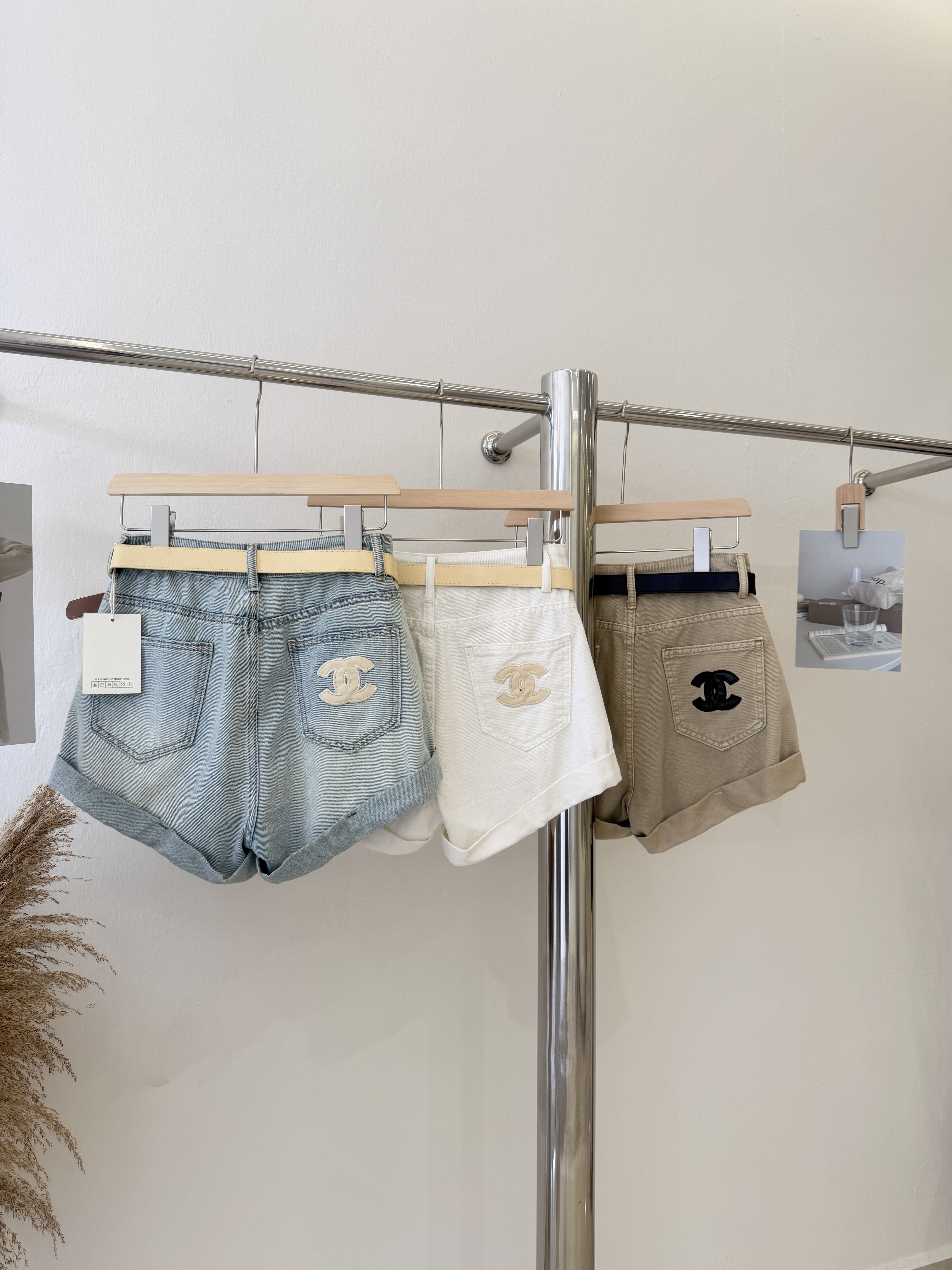 6012 爆款小香风高腰裤(送腰带)