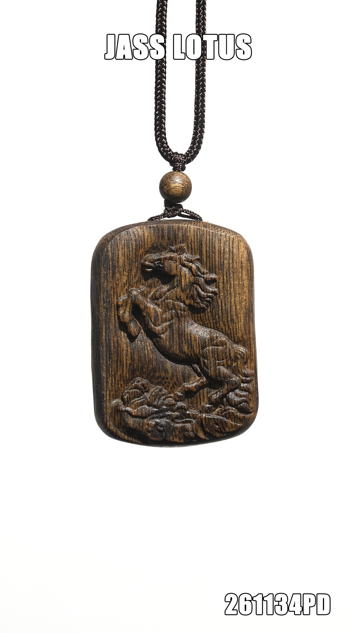 99沉高貨綠棋楠沉香「馬到功成」雕刻掛牌