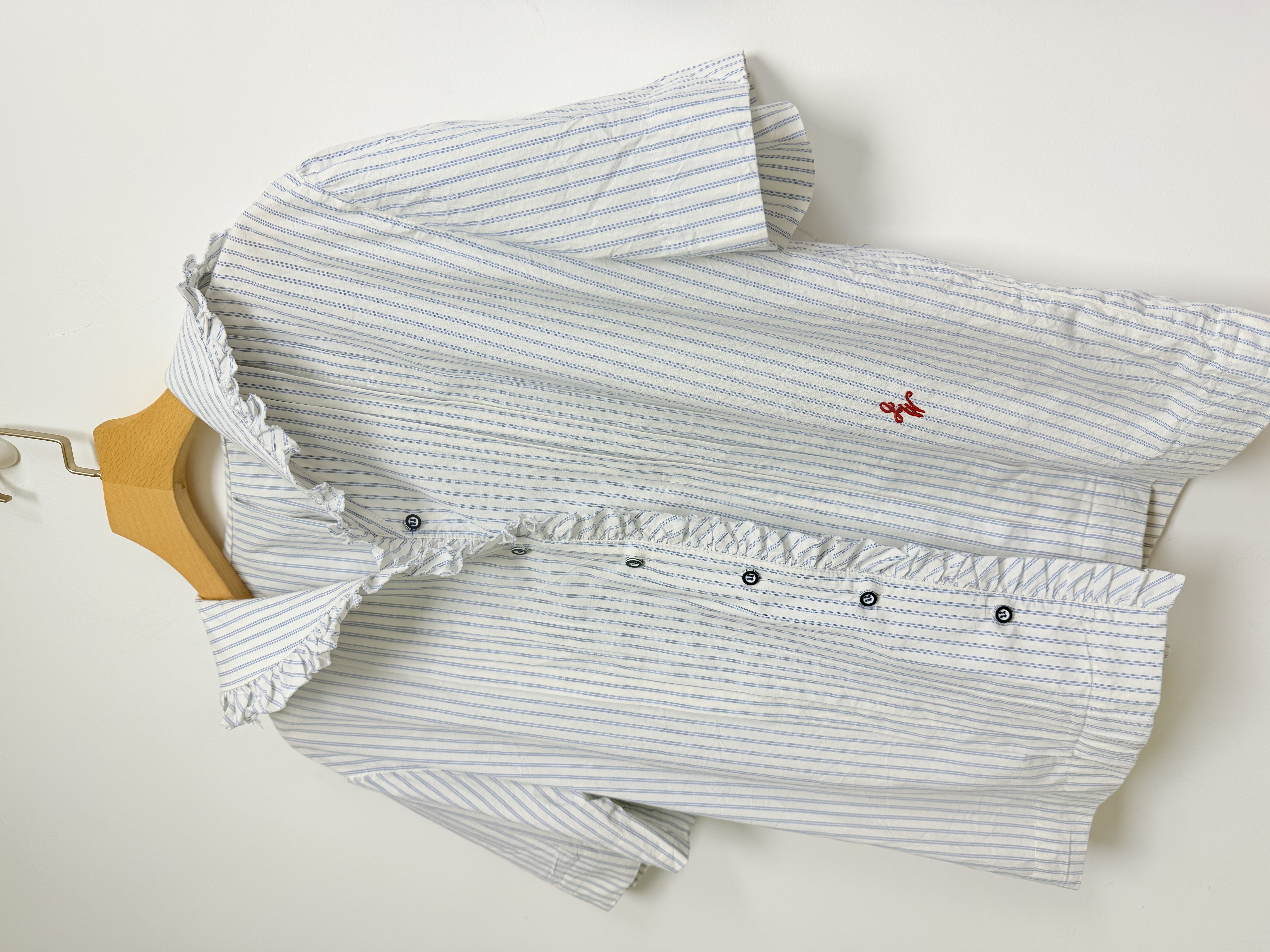 AT OS 夏日波浪摺邊恤