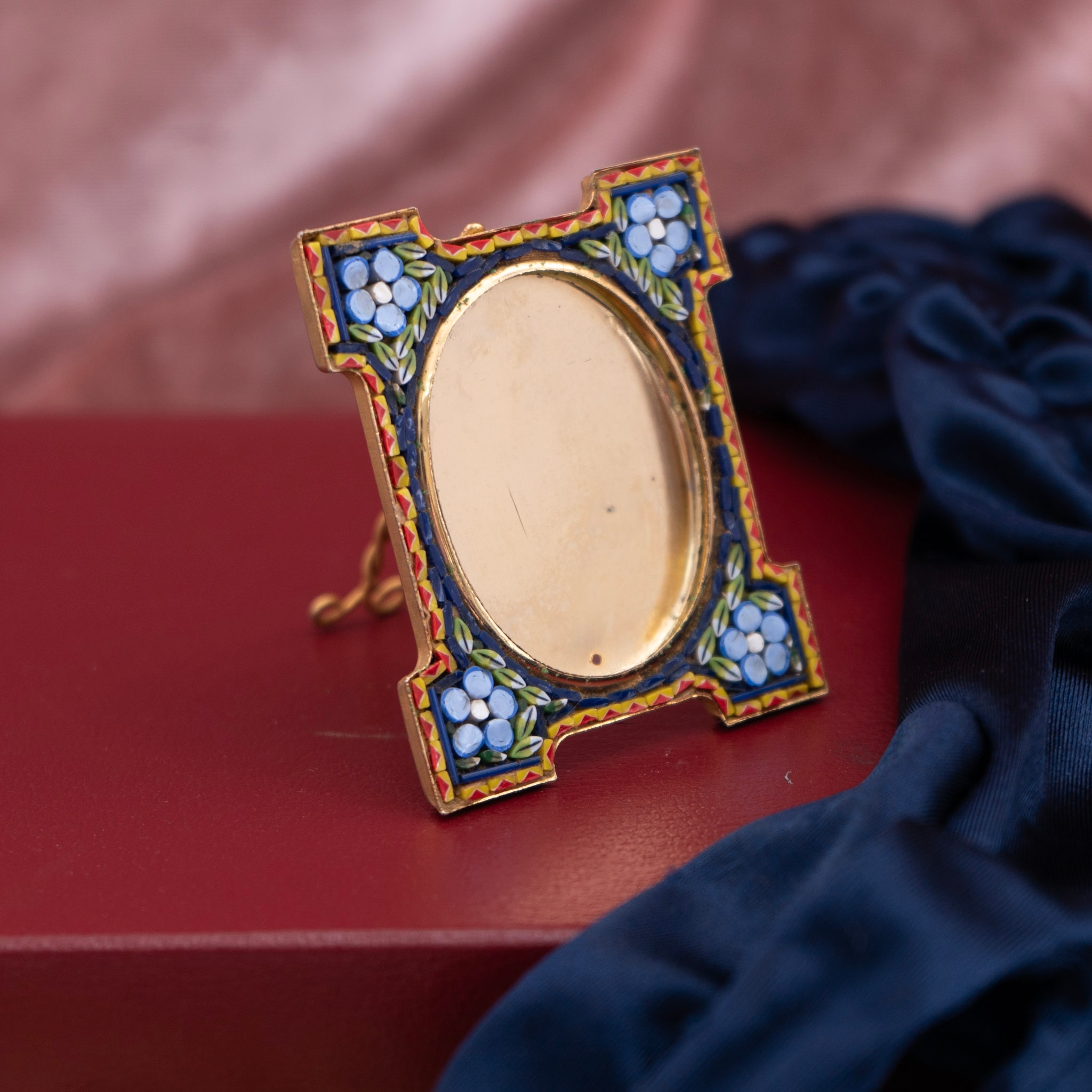 Vintage Italian Handcrafted Murano Glass Mosaic Small Mosaic Frame (MZ009)