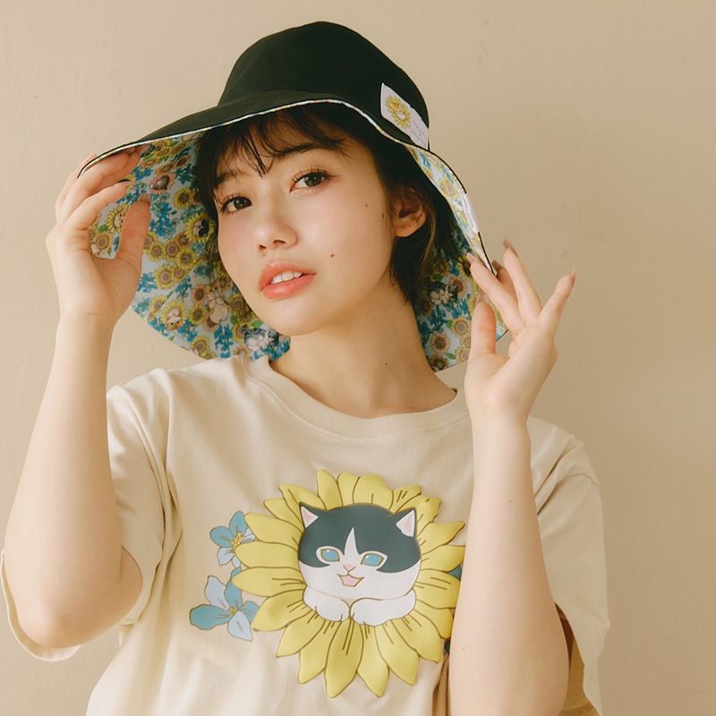 🌸 【預訂】mofusand×日比谷花壇 新品-雙面防uv漁夫帽