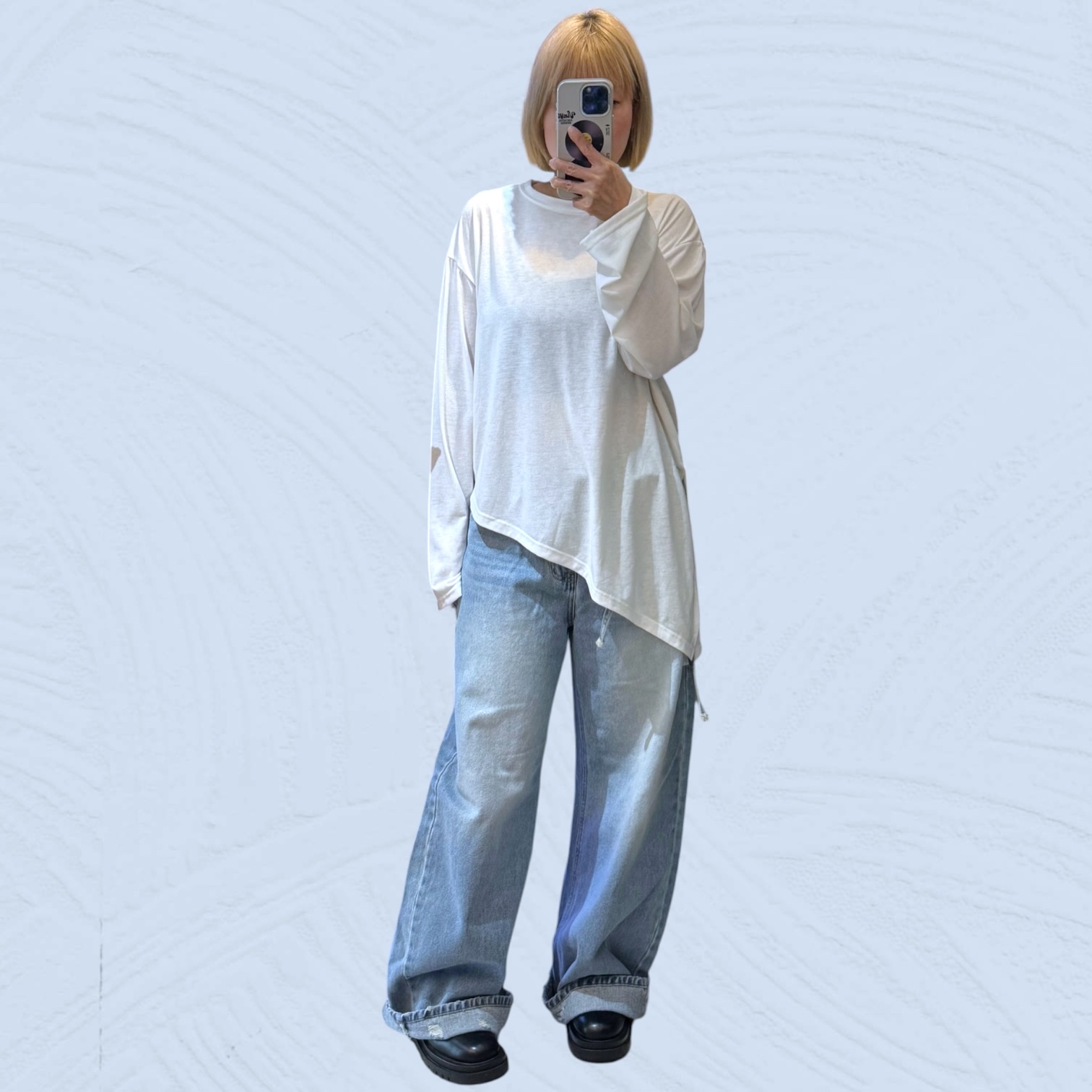 221563 斜腳長袖Tee