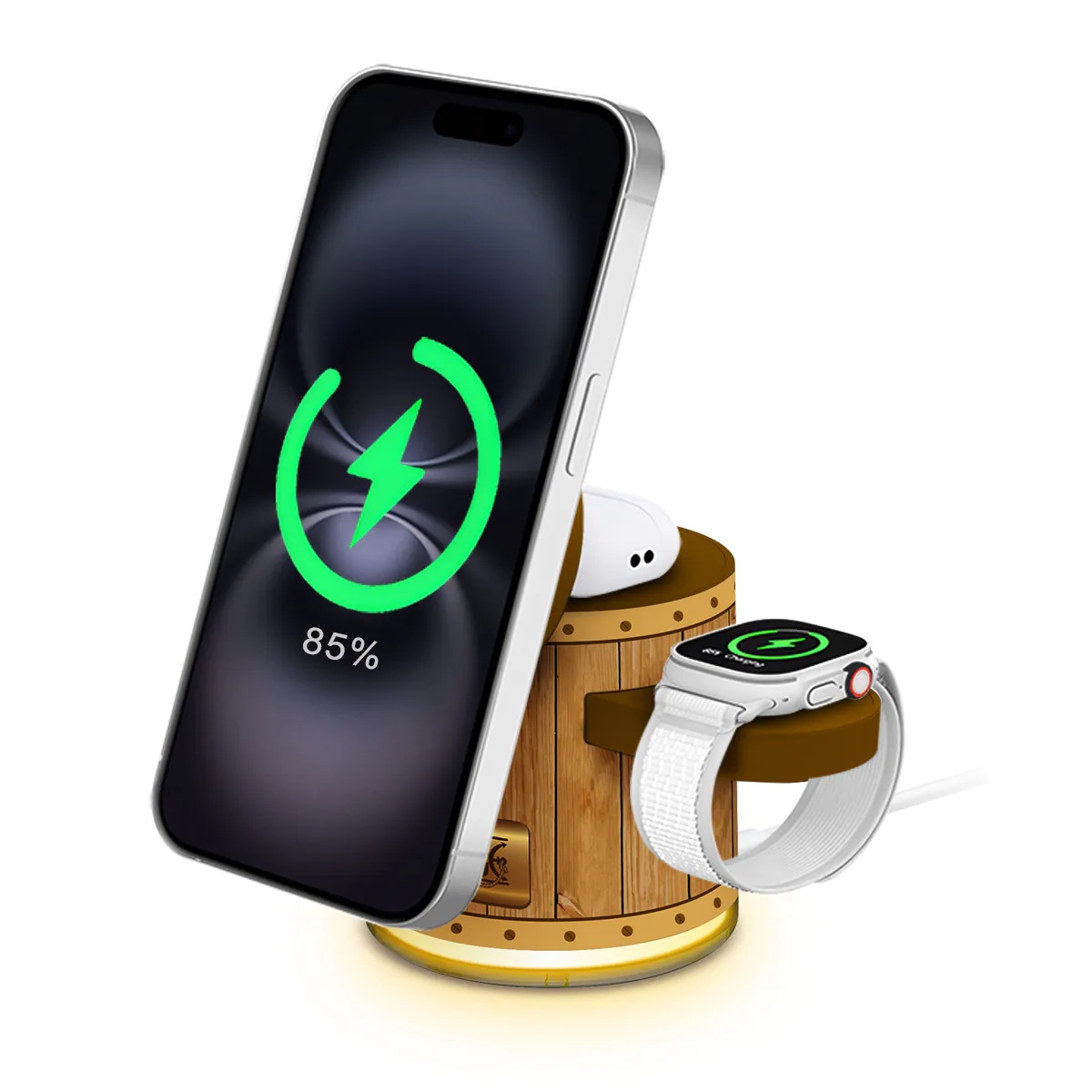 XPower x One Piece GE1 Qi2迷你掌心5合1 MagCharge 15W磁吸無線充電座