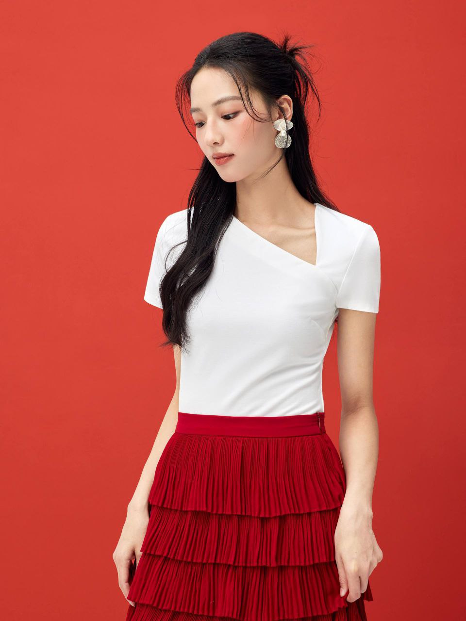 蛋糕显瘦长裙 S0095