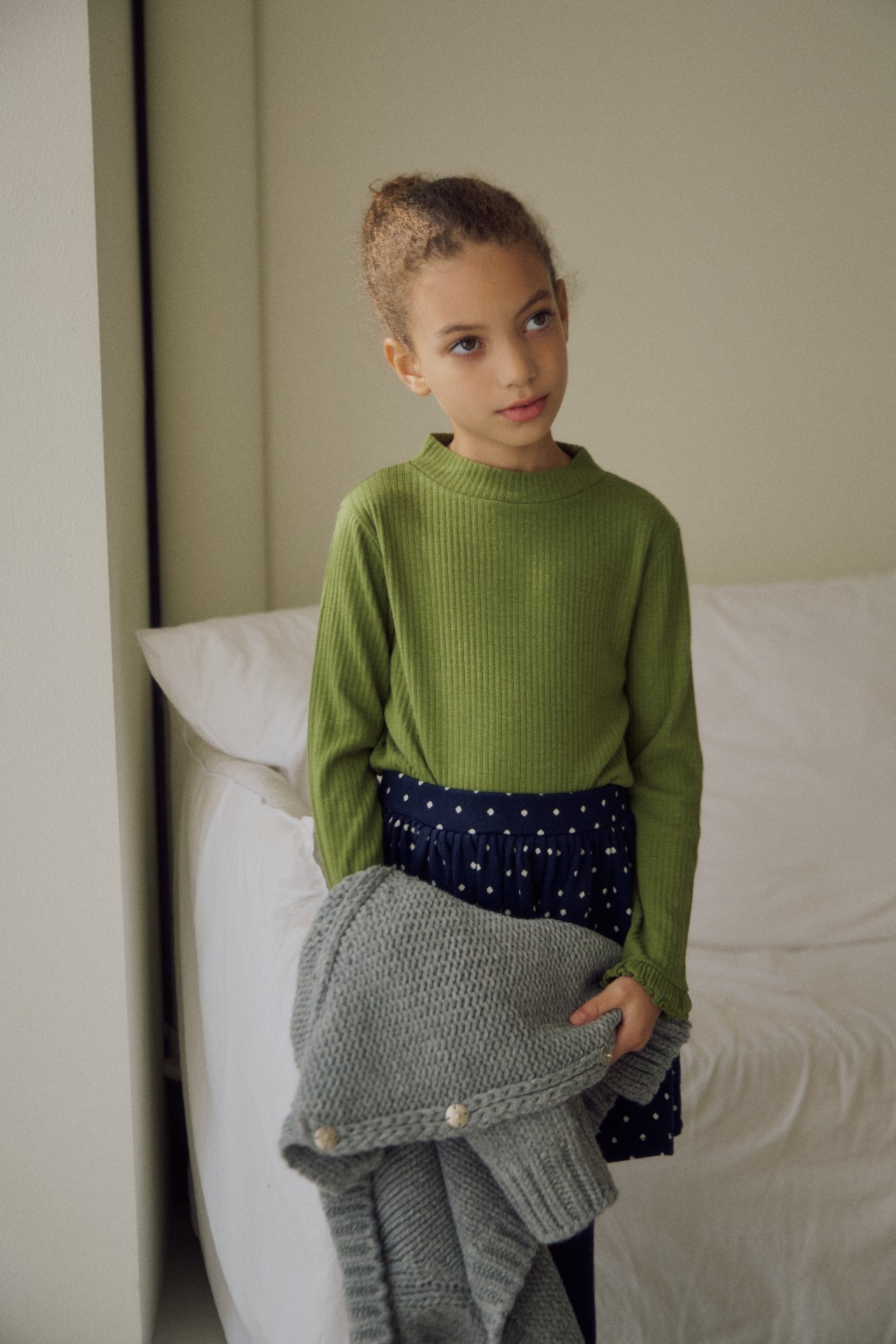 Soye | frill Tee (Blue / Grey M110-120)