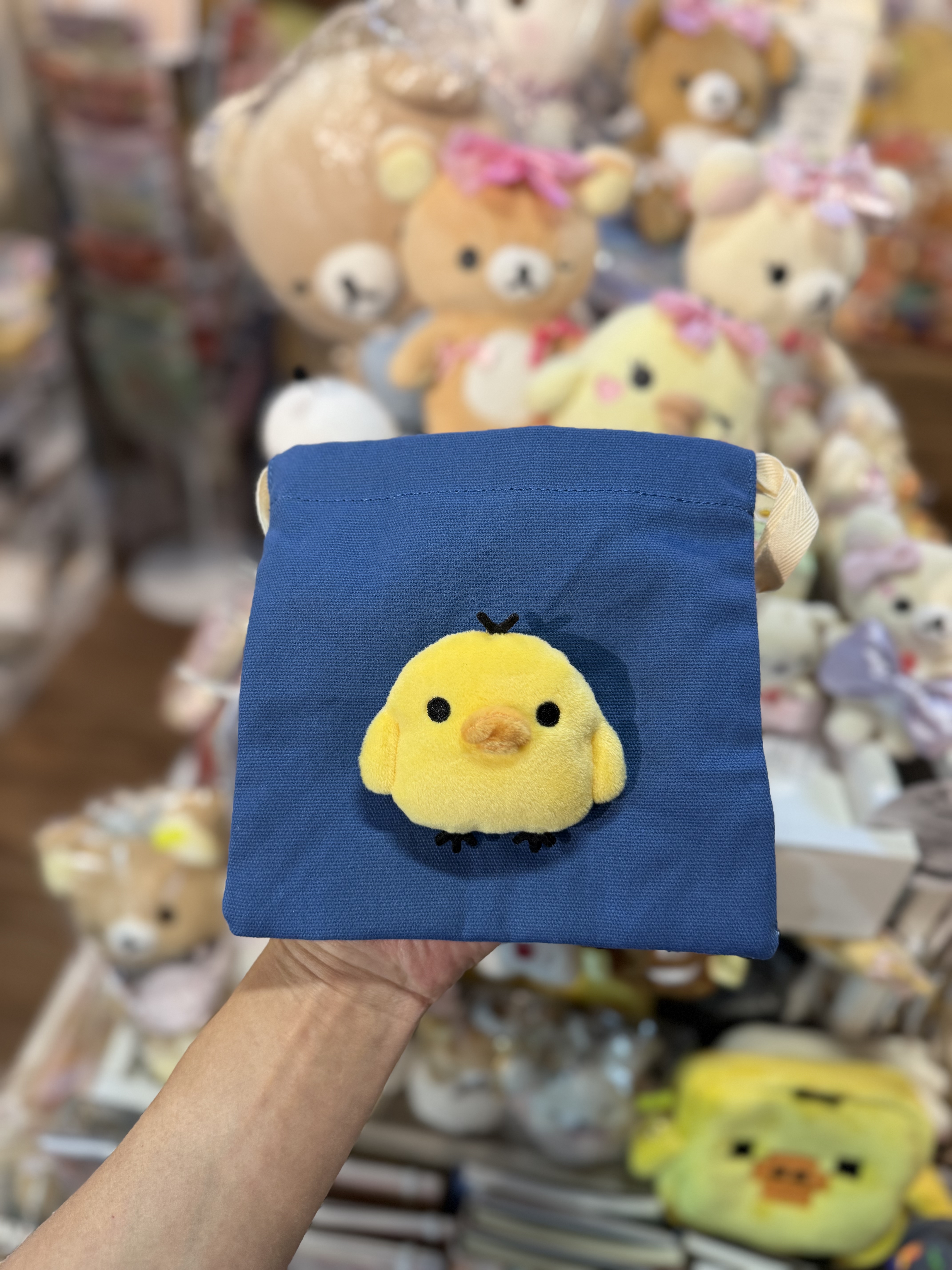 《現貨》全新日本專店限定 Rilakkuma立體頭仔索袋