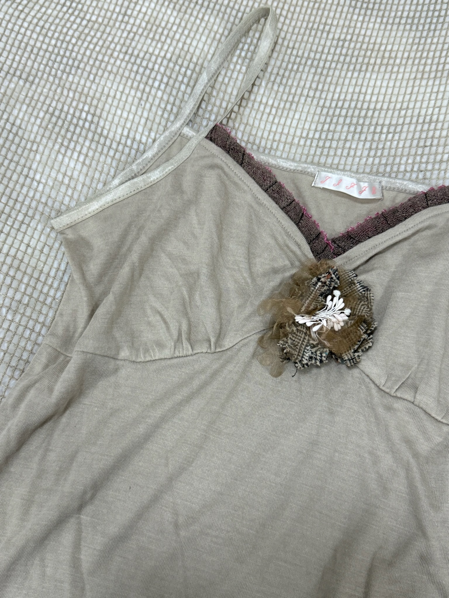 2000s Camisole with Flower Appliqué 