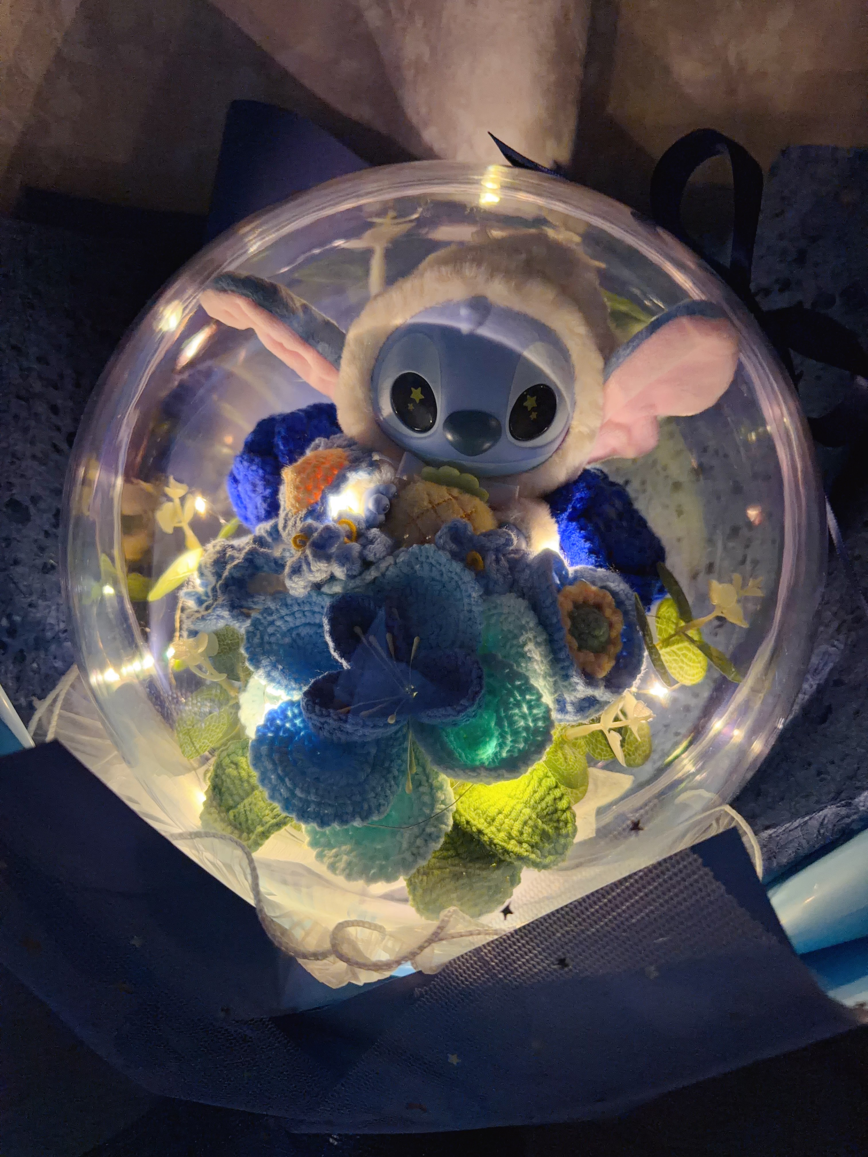 史迪仔波波球編織花束