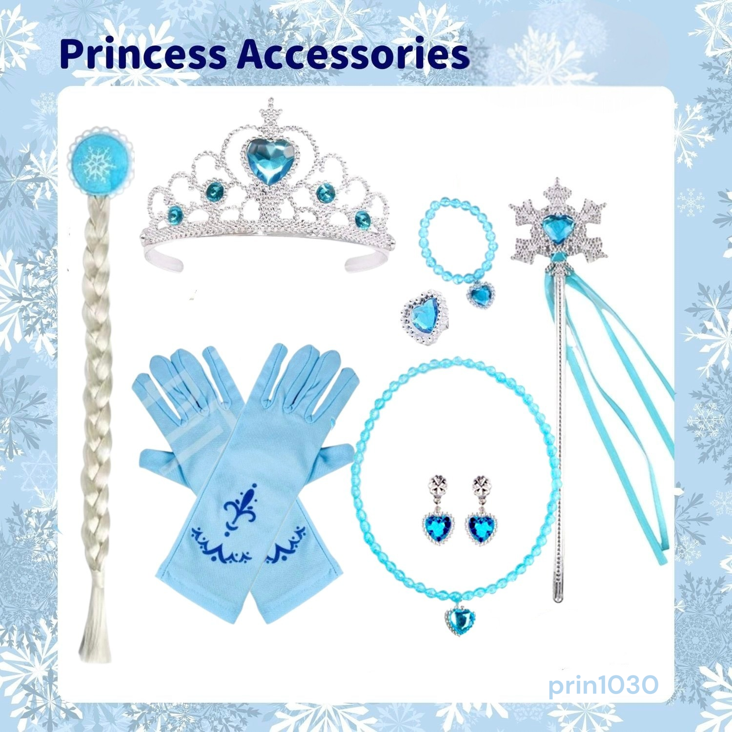 冰雪奇緣艾莎公Frozen主題 首飾皇冠配件套裝 prin1030
